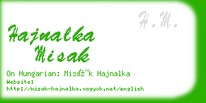 hajnalka misak business card